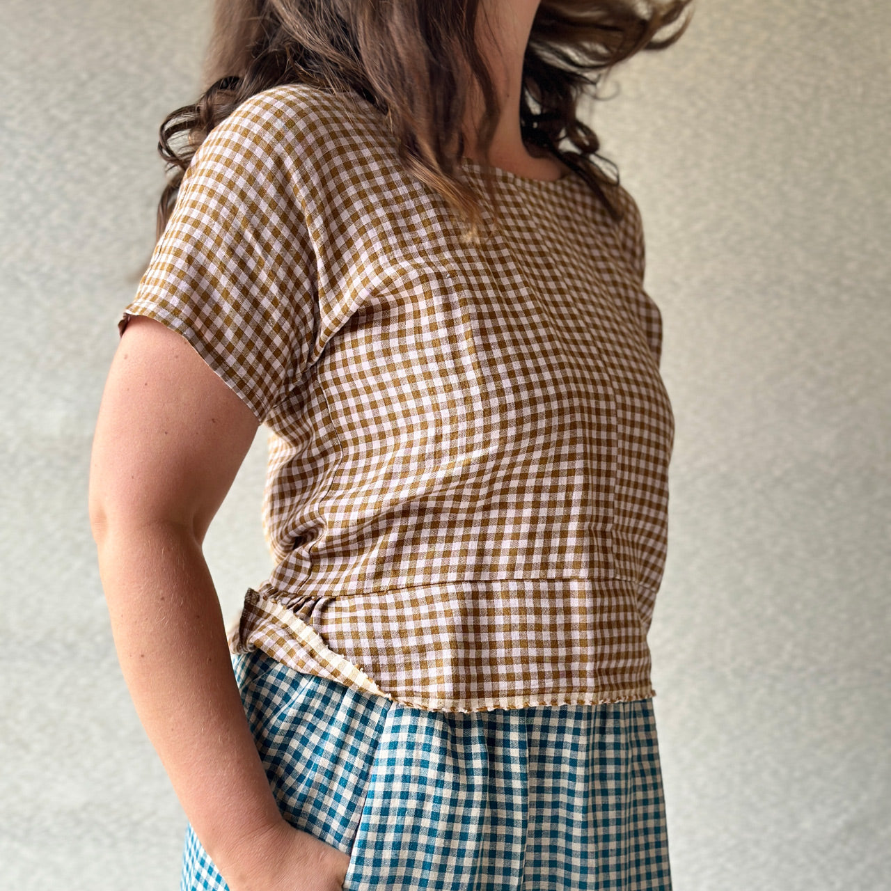 Linen Pieces Top - Appleyard Gingham (Women)