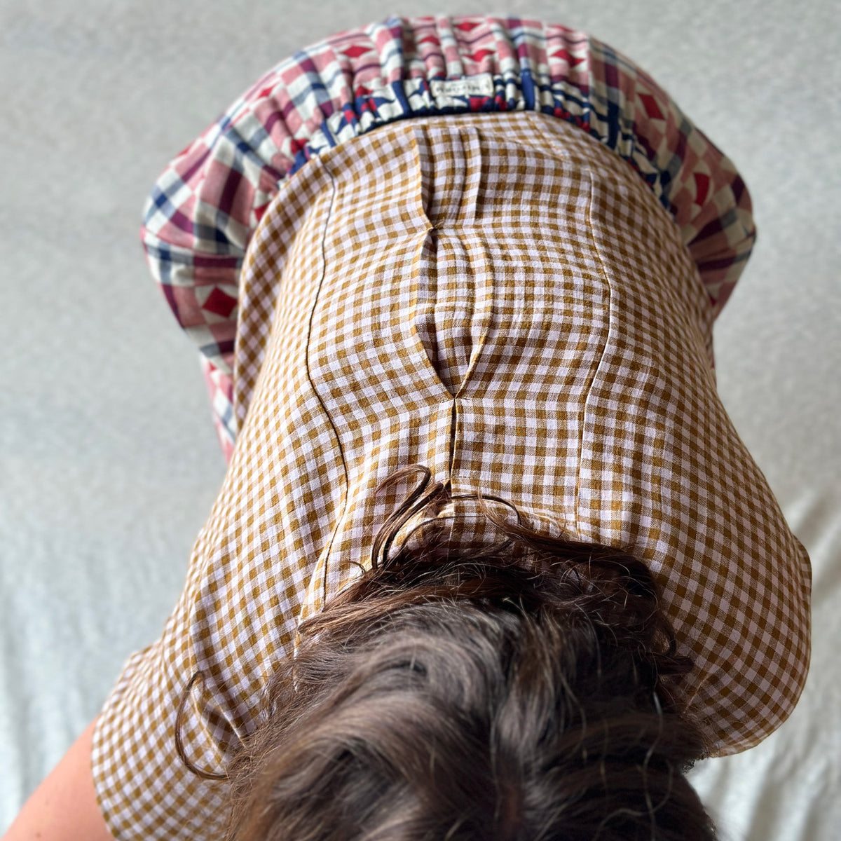 Pieces Top - 100% European Linen - Garden Gingham (M-L) *Last ones