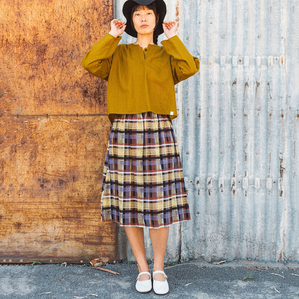 Pocket Skirt - Organic Linen/Cotton - Ito Tartan (SS2425) *Last ones