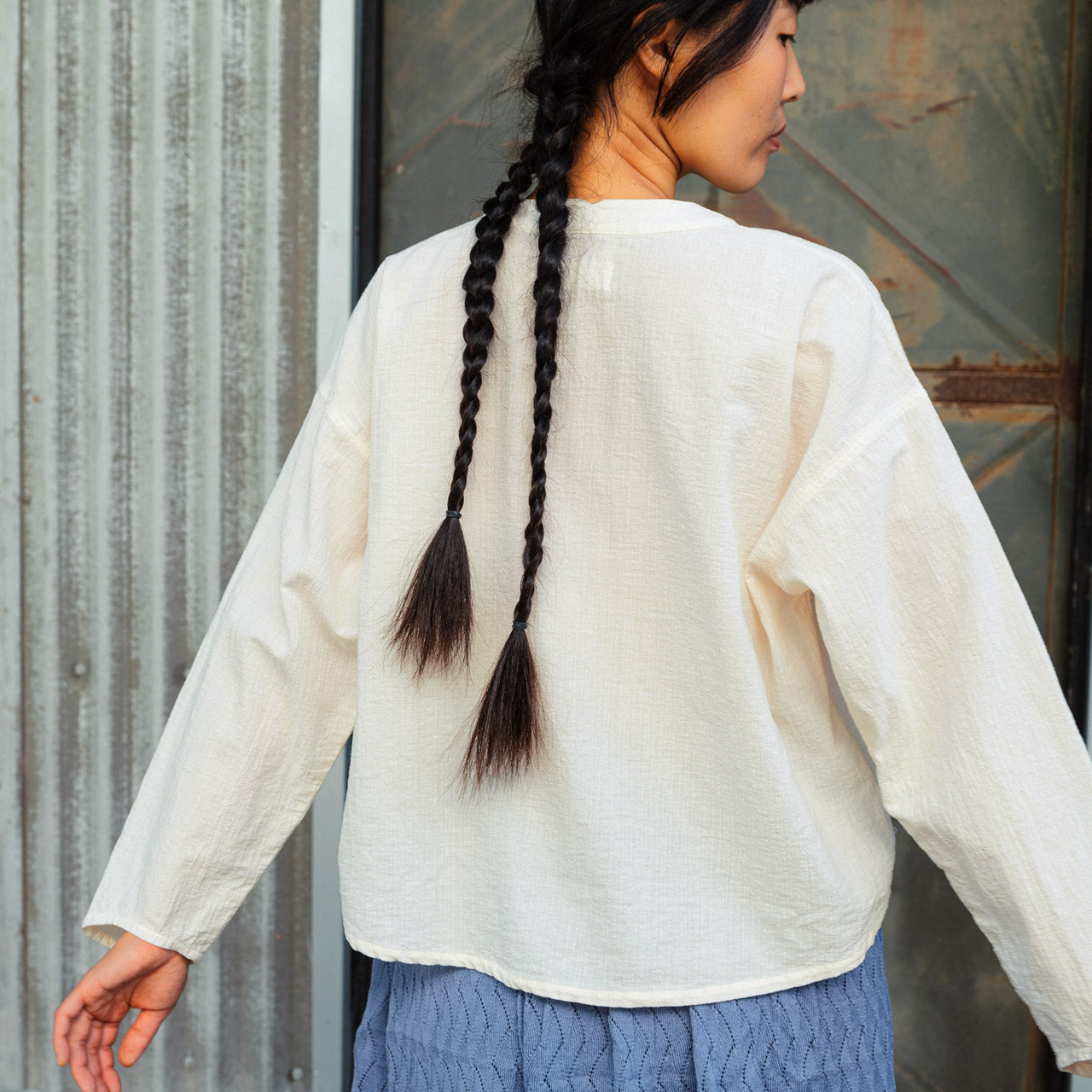 Women's Garden Shirt in Organic Cotton Crepe