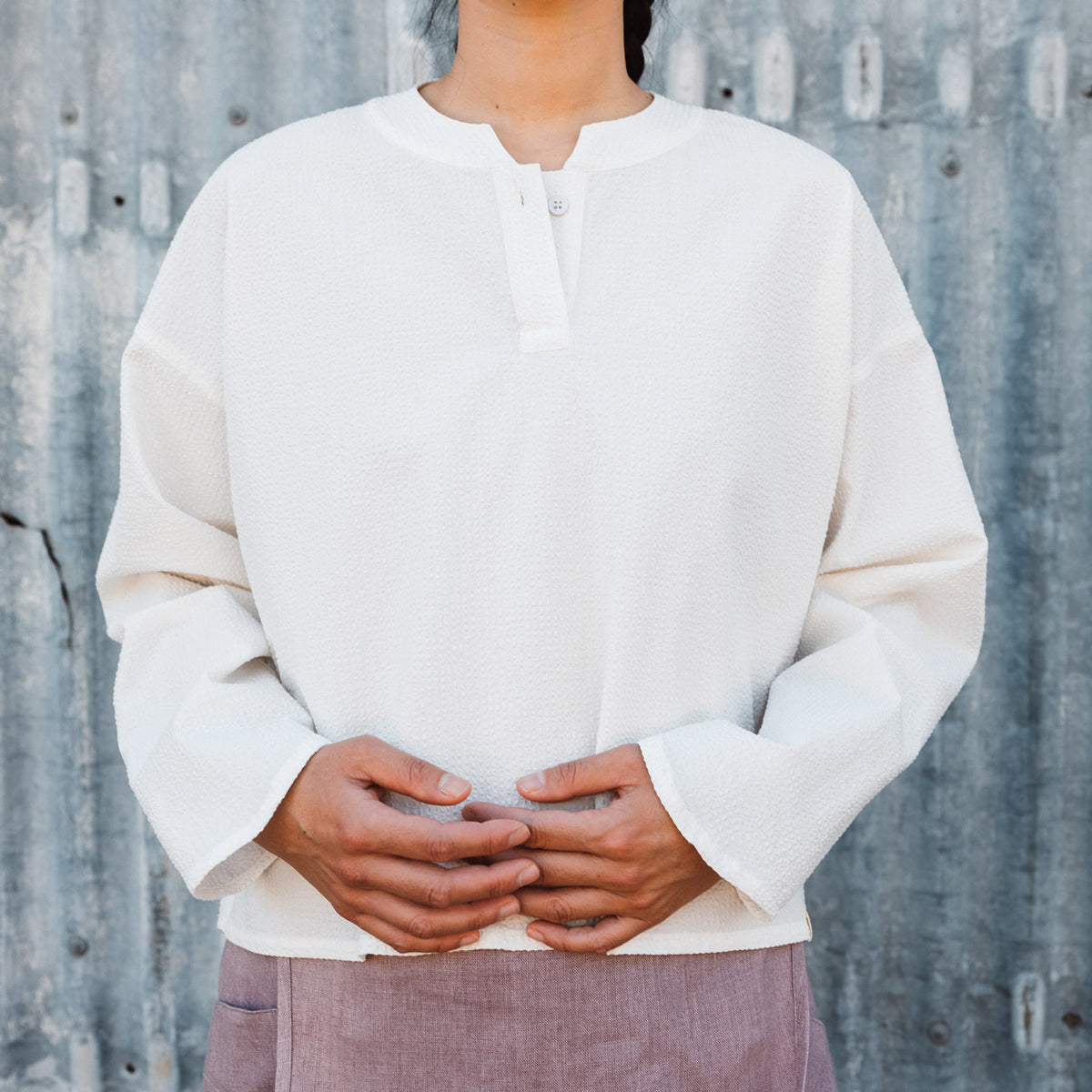 Women's Garden Shirt in Organic Seersucker