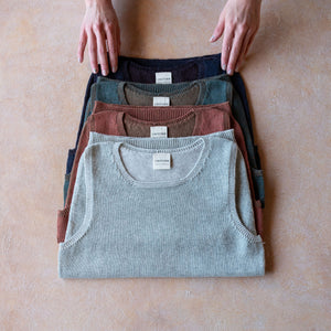 Clara Singlet - Organic Cotton/Merino Knit