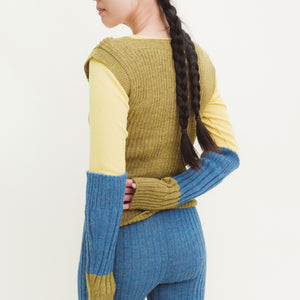 Women's Rico Vest - 100% Baby Alpaca - Light Peacock (S-L)