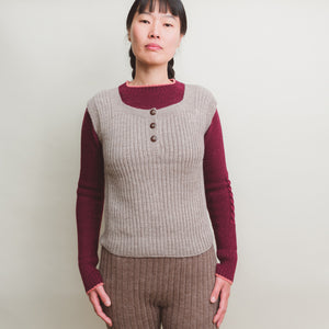 Women's Rico Vest - 100% Baby Alpaca - Forest Green Melange (S-L)