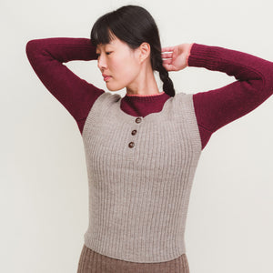 Women's Rico Vest - 100% Baby Alpaca - Forest Green Melange (S-L)