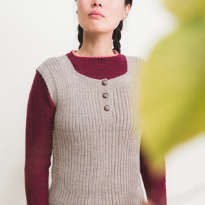 Women's Rico Vest - 100% Baby Alpaca - Forest Green Melange (S-L)