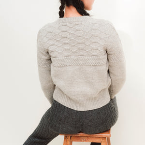 Women's Gansey Cardi - 100% Chunky Highland Wool - AW25 Gingerbread (S-L) *Returning Soon