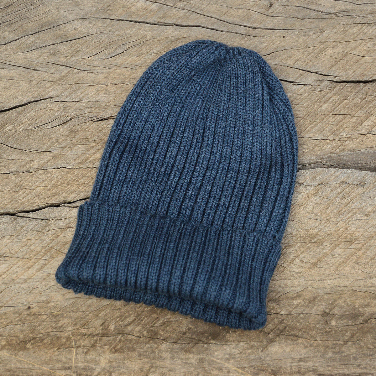Fisherman's Jersey Beanie in 100% Natural Indigo Dyed Wool *Last One!