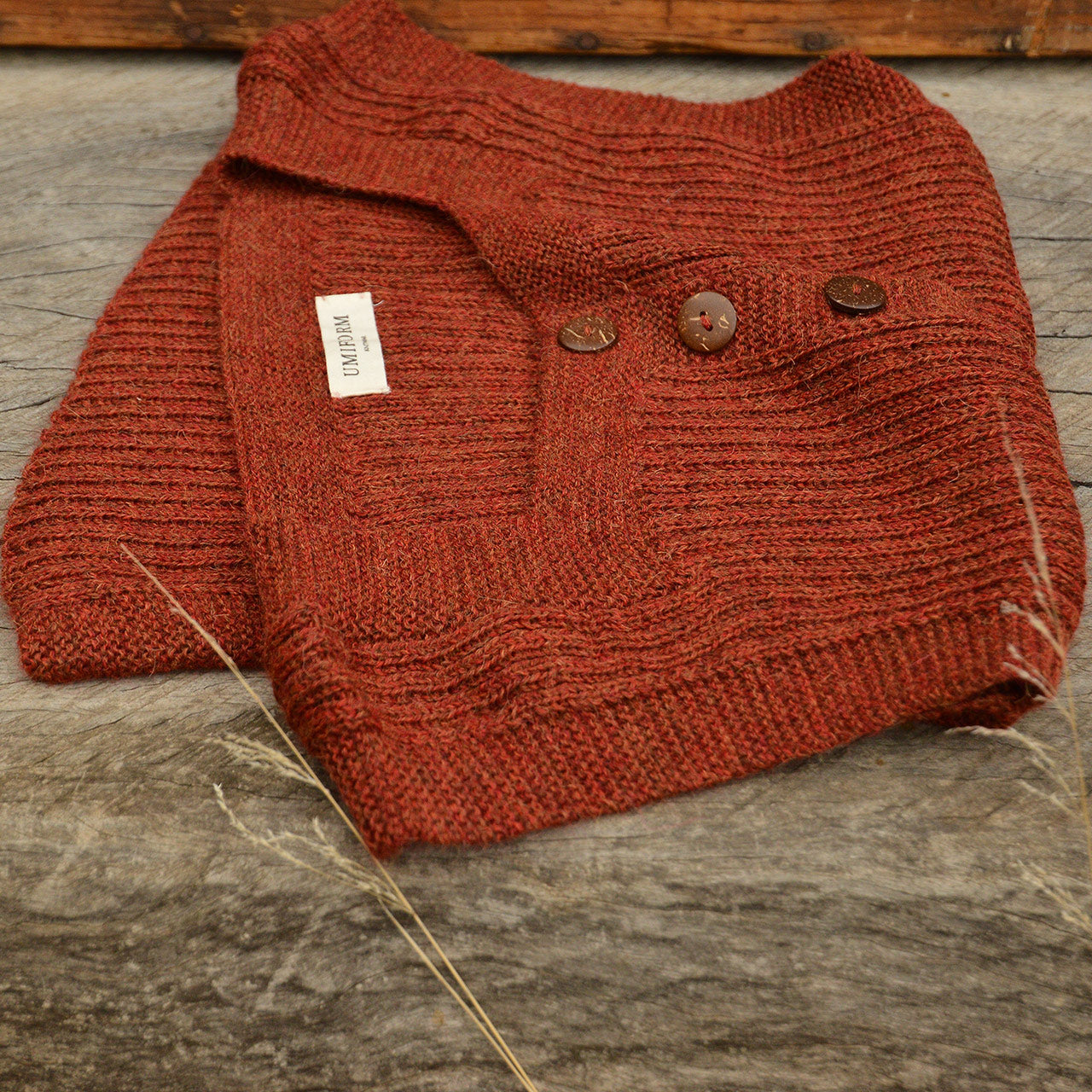 Women's Rico Vest - 100% Baby Alpaca - Rust Melange (S-L)