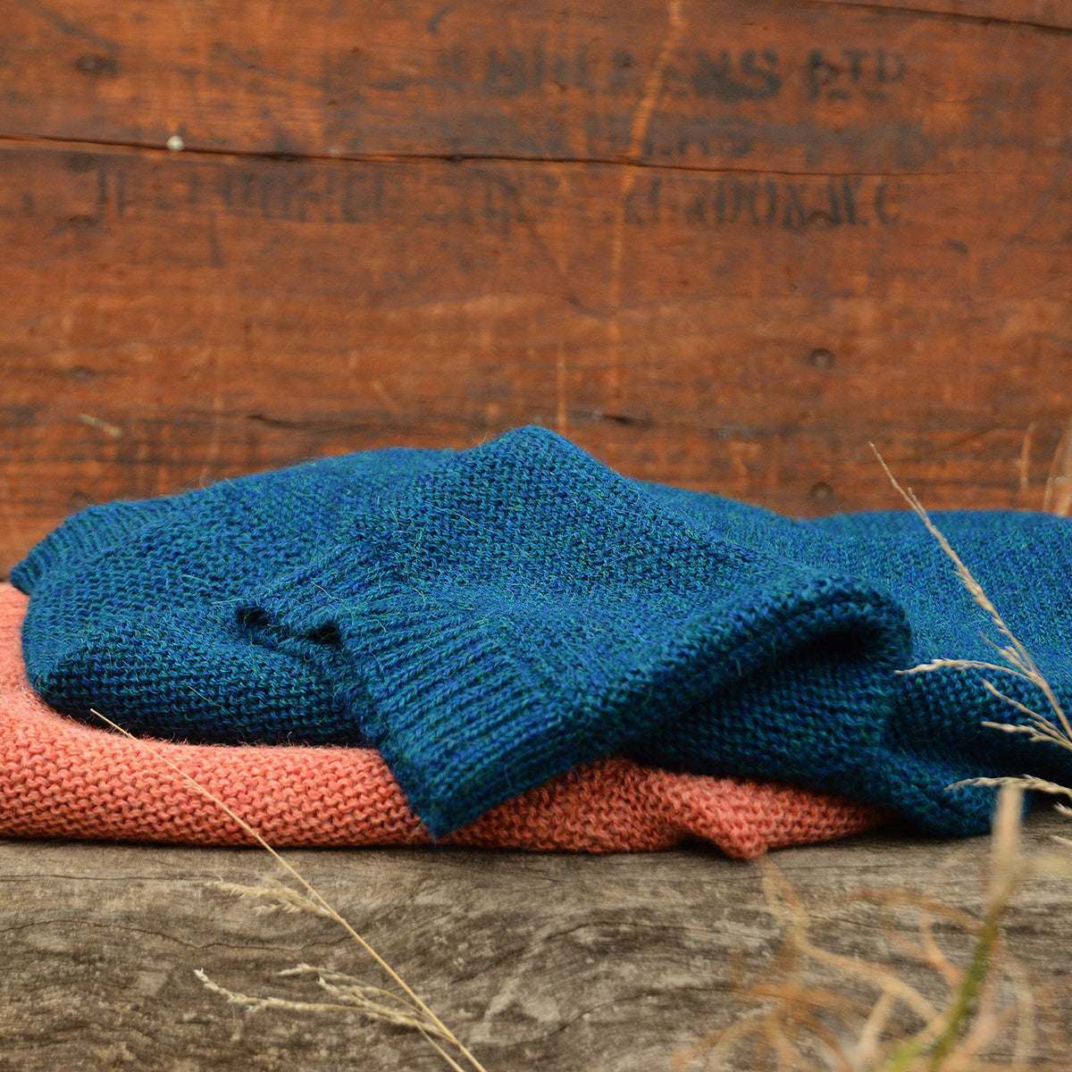 Women's Lise Half Sleeve Sweater - 100% Baby Alpaca - Peacock (S-L)