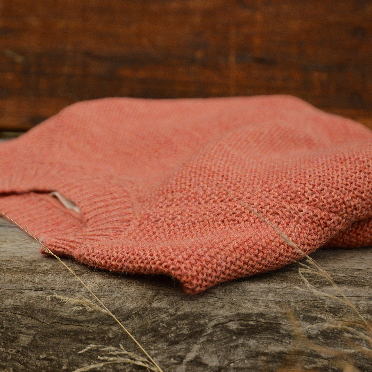 Women's Lise Half Sleeve Sweater - 100% Baby Alpaca - Sherbet (S-L)