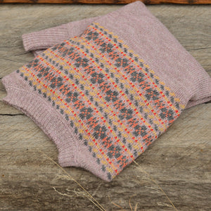 Women's Fairisle Vintage Yoke Sweater - 100% Baby Alpaca - Lavender (S-L)