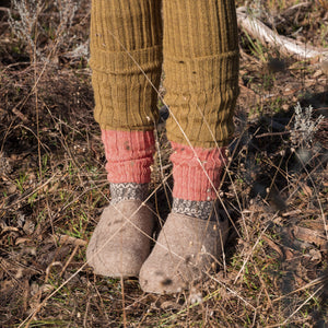 Chunky Rib Colourblock Legwarmers Armwarmers - 100% Baby Alpaca (Youth-Adults)