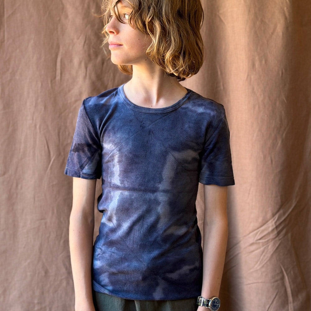 Child's Plant Dyed T-Shirt in 100% Organic Merino - Anthracite (1-15y+)