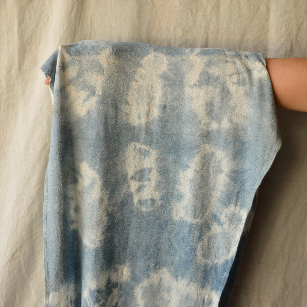 Organic Indigo Hand Dyed Silk Noil Loop Scarves