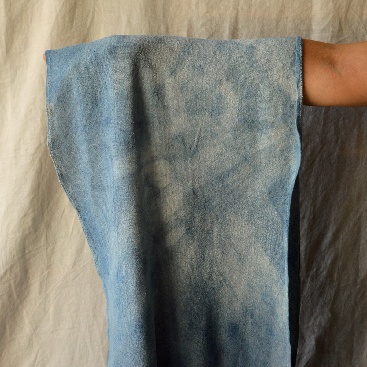 Organic Indigo Hand Dyed Silk Noil Loop Scarves