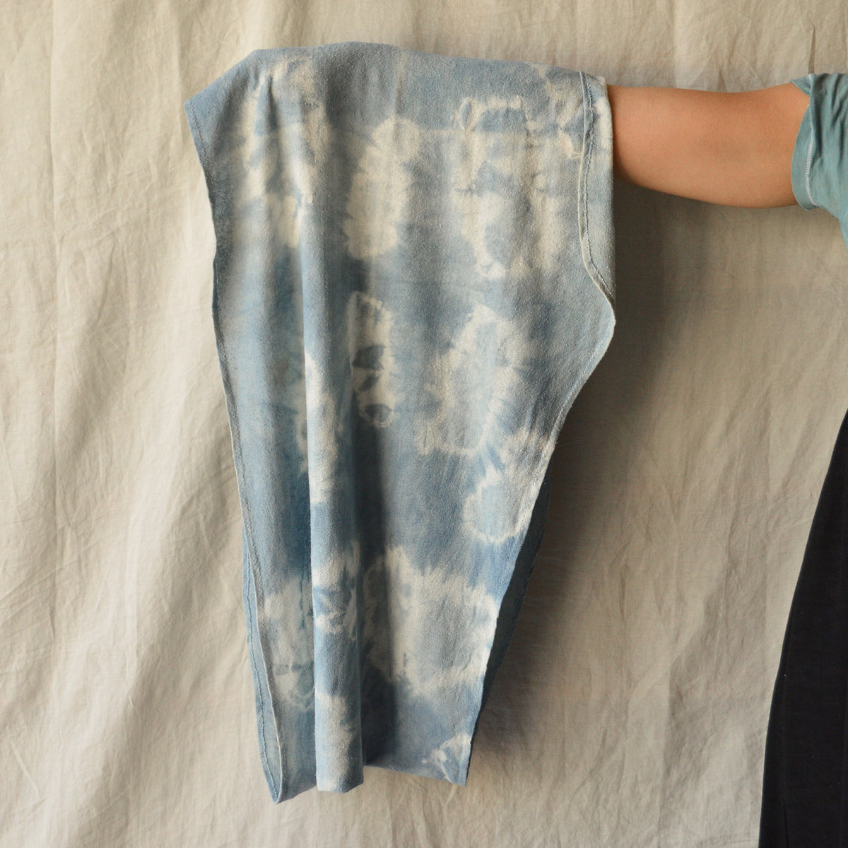 Organic Indigo Hand Dyed Silk Noil Loop Scarves