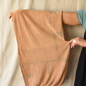 Organic Indigo & Cutch Hand Dyed Silk Noil Loop Scarves