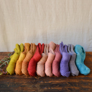 Plant Dyed Organic Wool/Silk Socks (36-43)