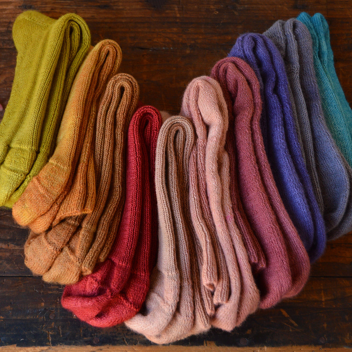Plant Dyed Organic Wool/Silk Socks (36-43) *Returning 2026