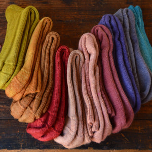 Plant Dyed Organic Wool/Silk Socks (36-43)