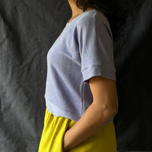 Women's Hemp Pieces Tee - 100% Hemp - Lilac