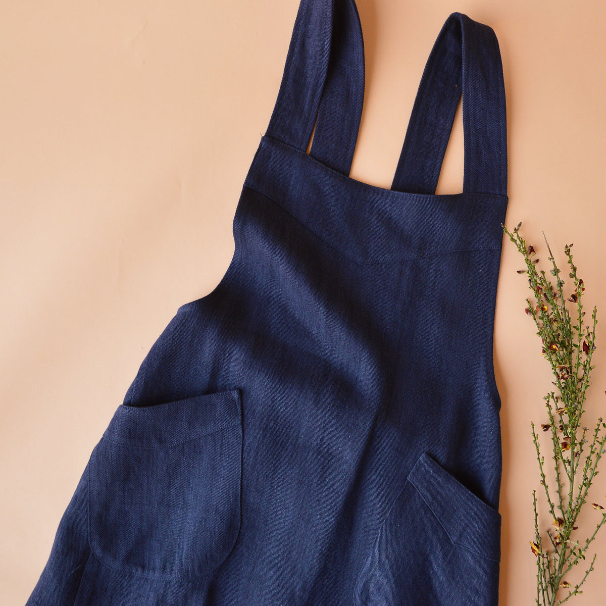 Mamiko Apron Dress - 100% Hemp - Indigo Denim (Women S-XL)