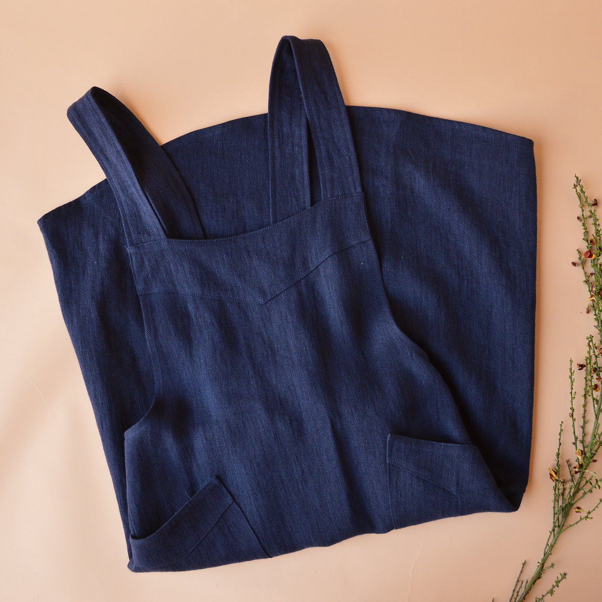 Mamiko Apron Dress - 100% Hemp - Indigo Denim (Women S-XL)