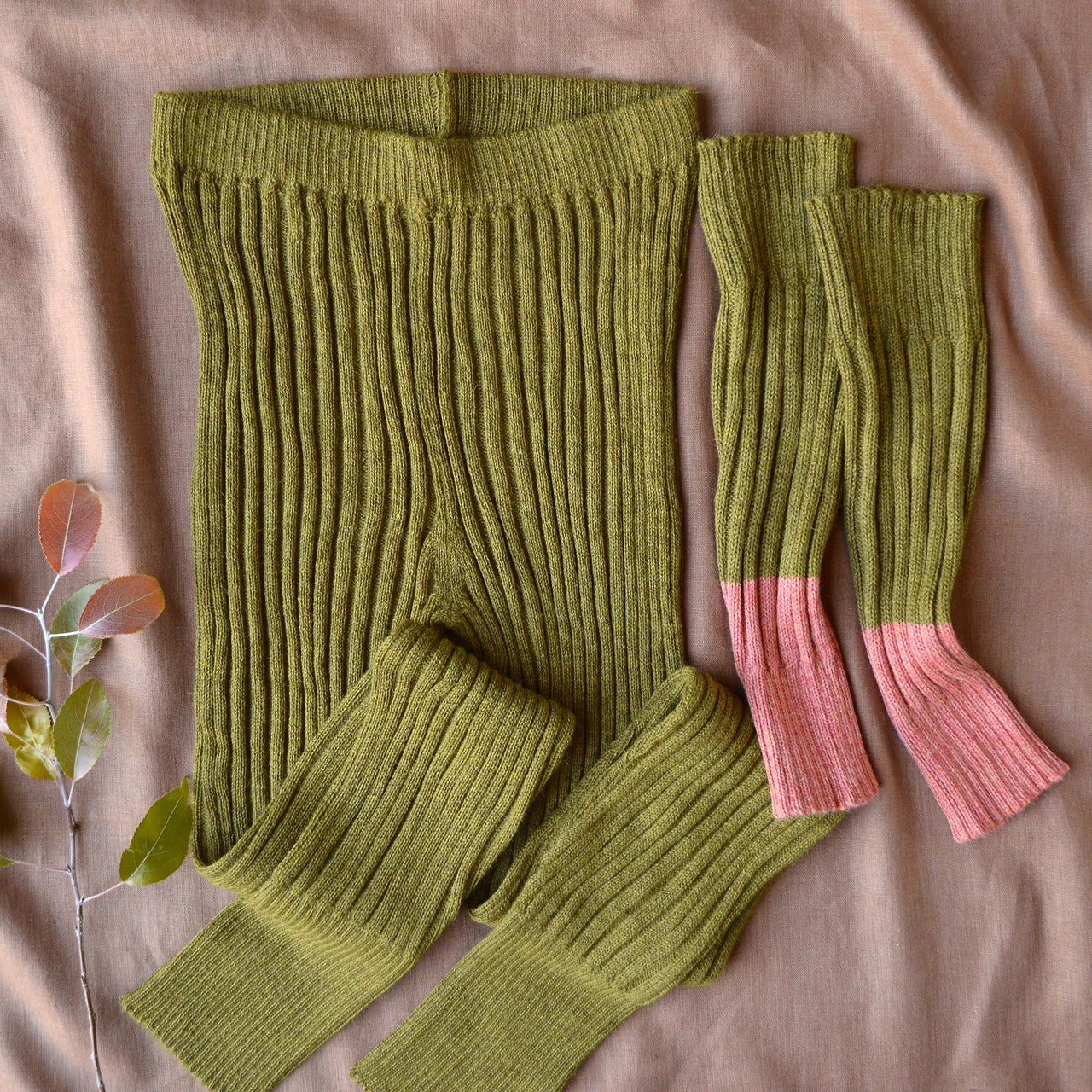Women's High Waisted Knitted Rib Leggings - 100% Baby Alpaca - Salt & -  Woollykins