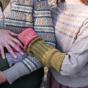 Women's Fairisle Vintage Yoke Sweater - 100% Baby Alpaca - Lavender (S-L)