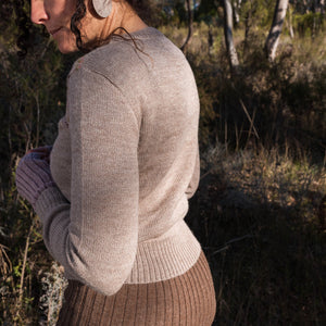 Women's Fairisle Vintage Yoke Sweater - 100% Baby Alpaca - Lavender (S-L)