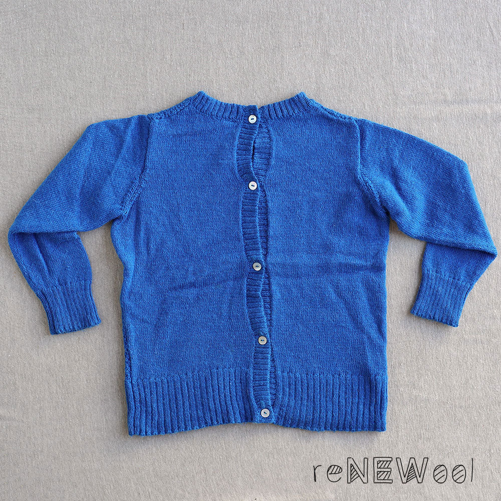 Moss Stitch Jumper - Alpaca/Merino - Cobalt (3-5y)*PRE-LOVED