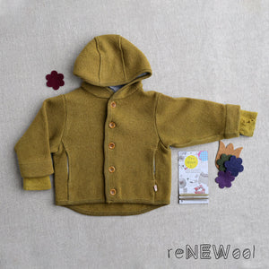 Boiled Wool Jacket - (6-18m) - Curry *PRE-LOVED/ YOU MEND IT!