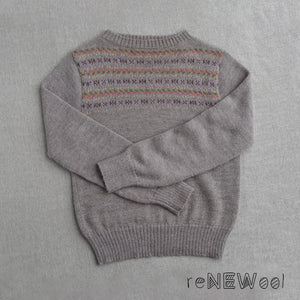 Fara Fairisle Vintage Yoke Sweater - 100% Baby Alpaca - (S-M) / Light Brown Multi Yoke *PRE-LOVED