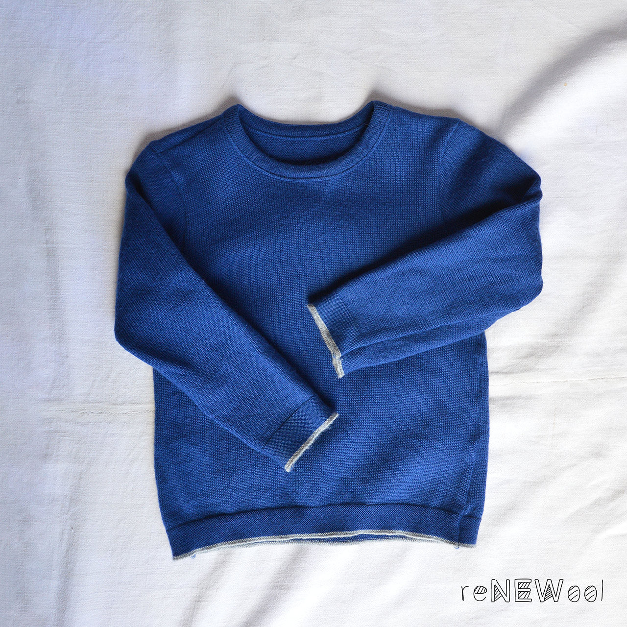 Classic Merino Kids Jumper - Marine Navy (1-3y) *PRE-LOVED