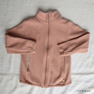 Light Boiled Merino Wool Zip Jacket - Rose (5-6y) *PRE-LOVED/YOU MEND IT!
