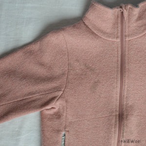 Light Boiled Merino Wool Zip Jacket - Rose (5-6y) *PRE-LOVED/YOU MEND IT!