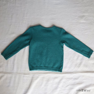 Classic Merino Kids Jumper - Pacific Teal (1-3y) *PRE-LOVED