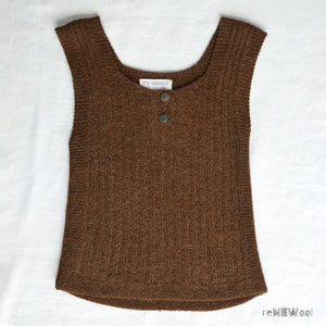 Rico Vest - 100% Baby Alpaca - Chocolate Brown (1-3y) *PRE-LOVED
