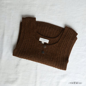 Rico Vest - 100% Baby Alpaca - Chocolate Brown (1-3y) *PRE-LOVED