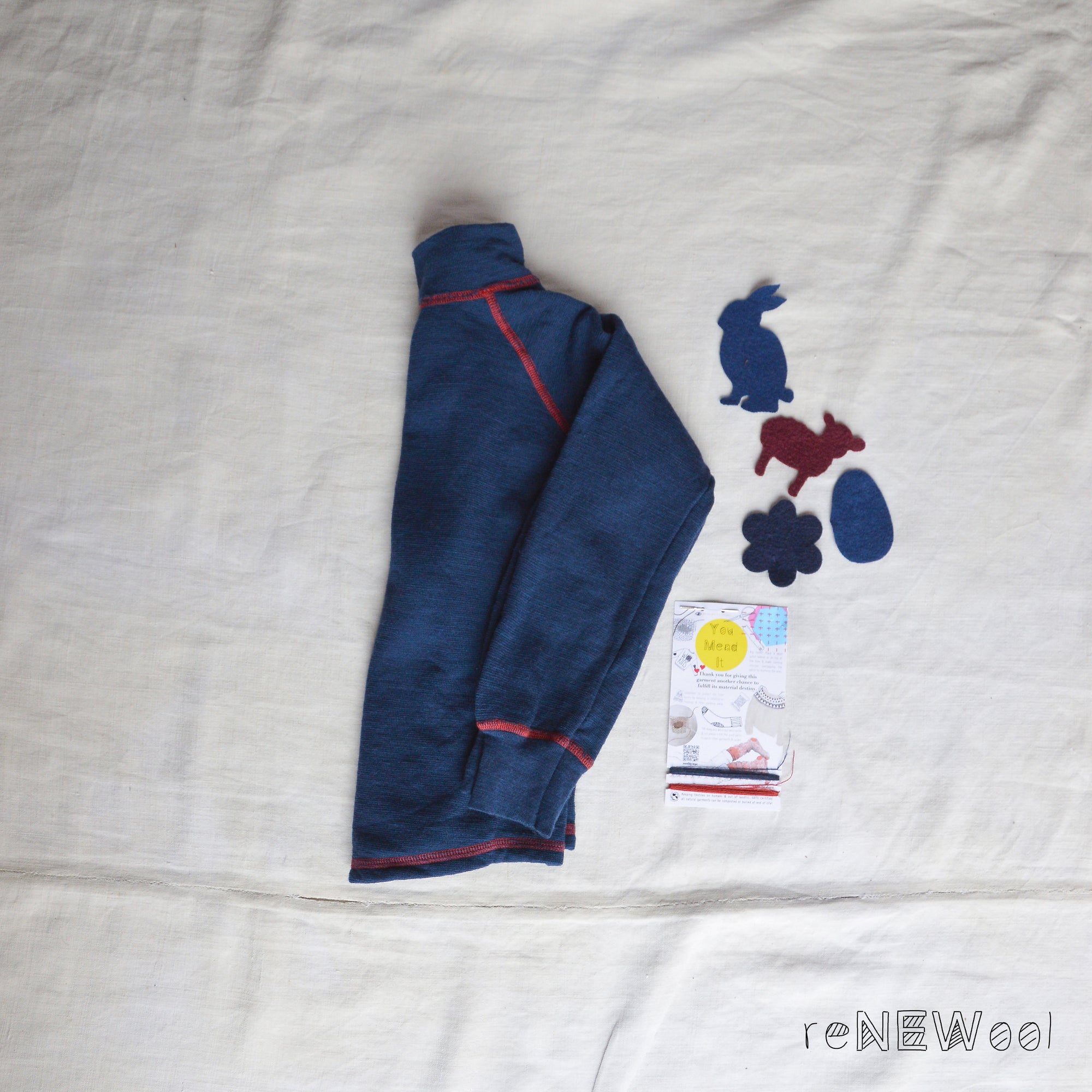 Light French Jacket with Zipper - French Terry - Navy (6-7y) *PRE-LOVED/YOU MEND IT!
