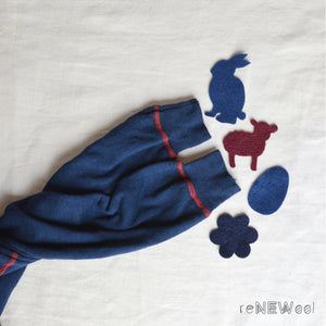 Light French Jacket with Zipper - French Terry - Navy (6-7y) *PRE-LOVED/YOU MEND IT!