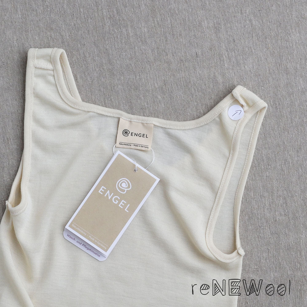 Women's Sleeveless Vest - Organic Merino/Silk - (38/40) - Natural *SECONDS/ YOU MEND IT!