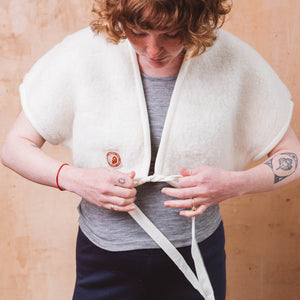Nursing Bed Jacket/Bolero/Shoulder Warmer - 100% Teddy Wool