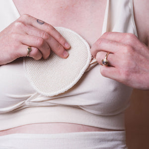 Breast Pads in 2 layers - Silk/Wool (2 Pairs)