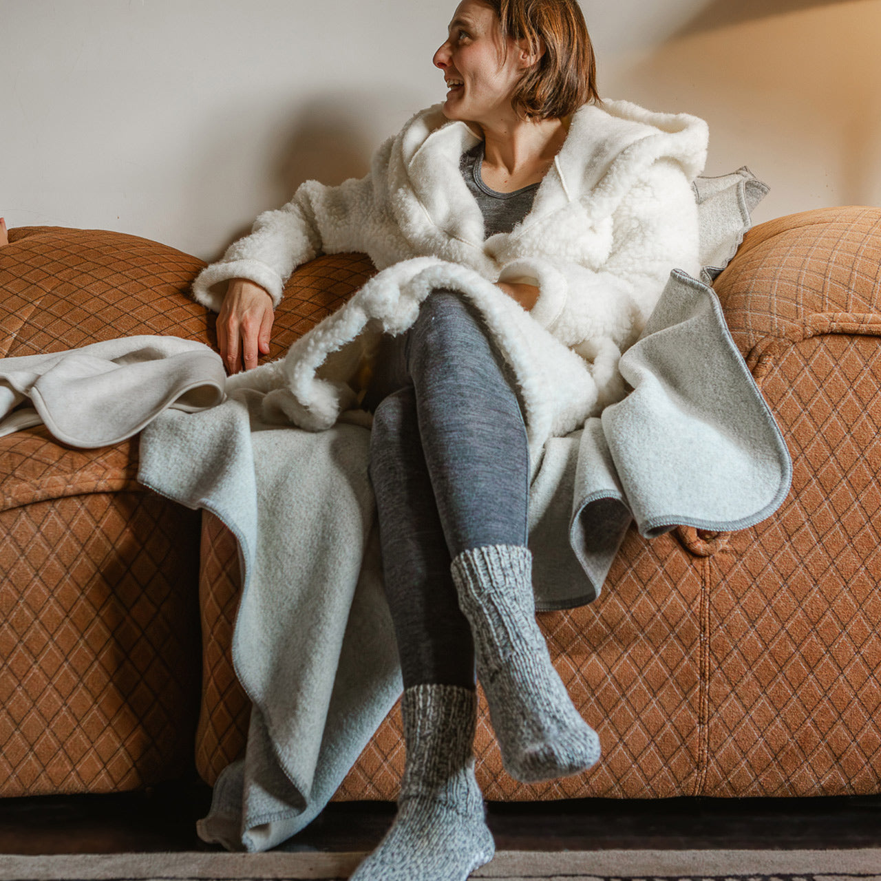 Disana Organic Merino Double Faced Boiled Wool Blanket from Woollykins
