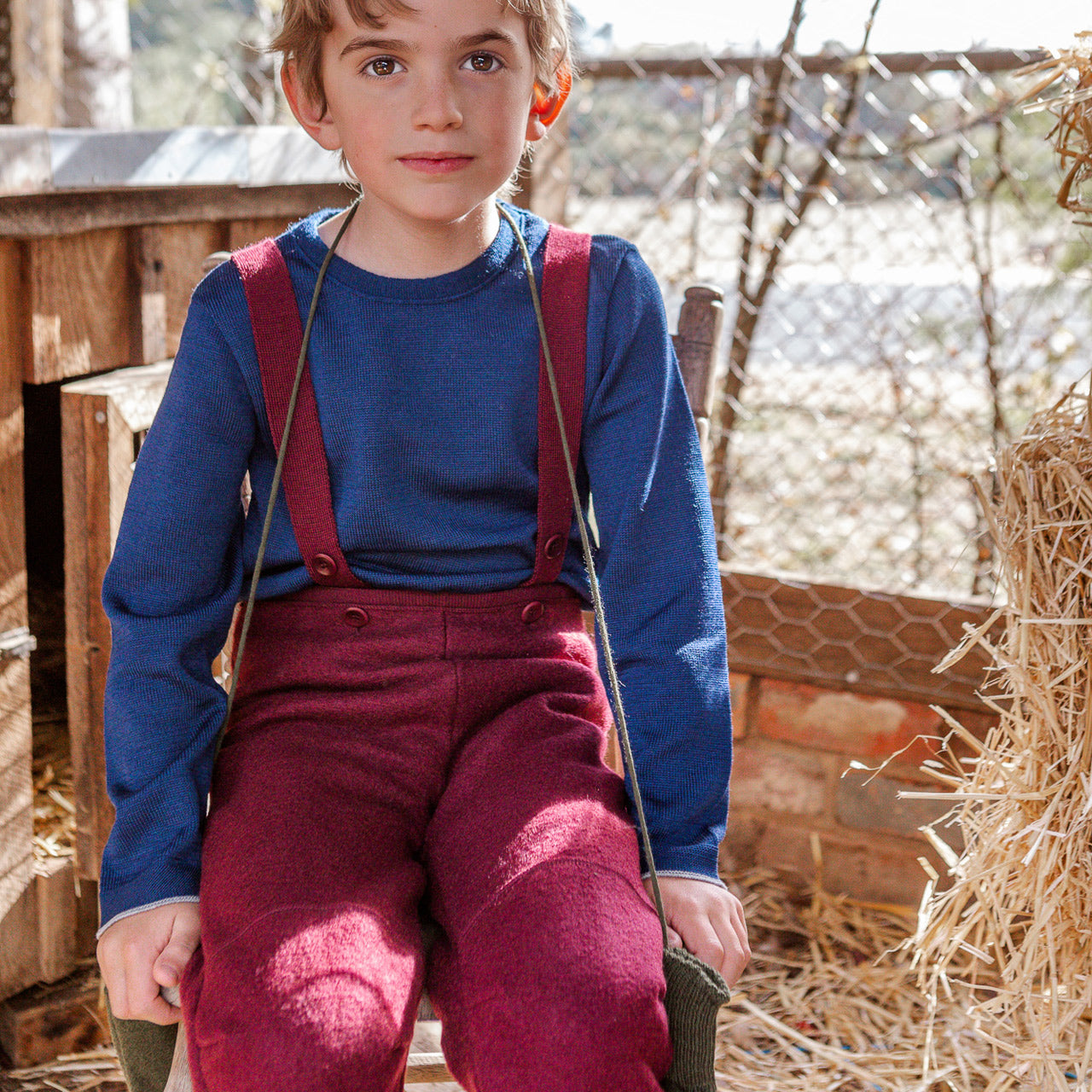 Boiled Wool Dungarees (1-8y) *Retired Style