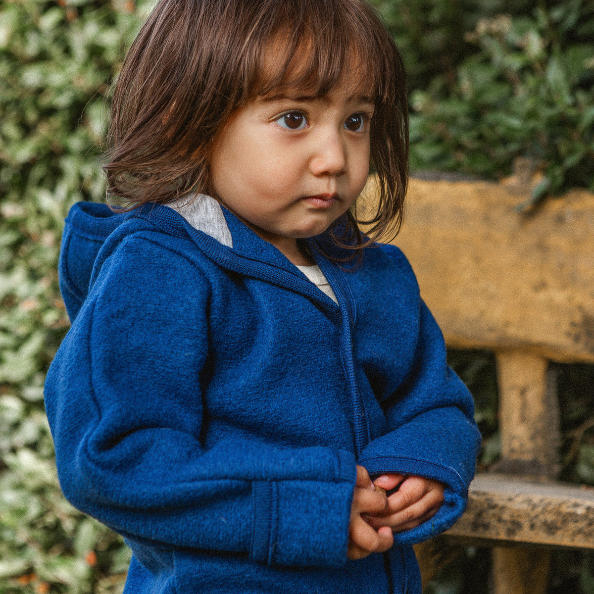 Boiled Wool Overalls with Hood - Marine Navy (3m-4y) *Retired Colour