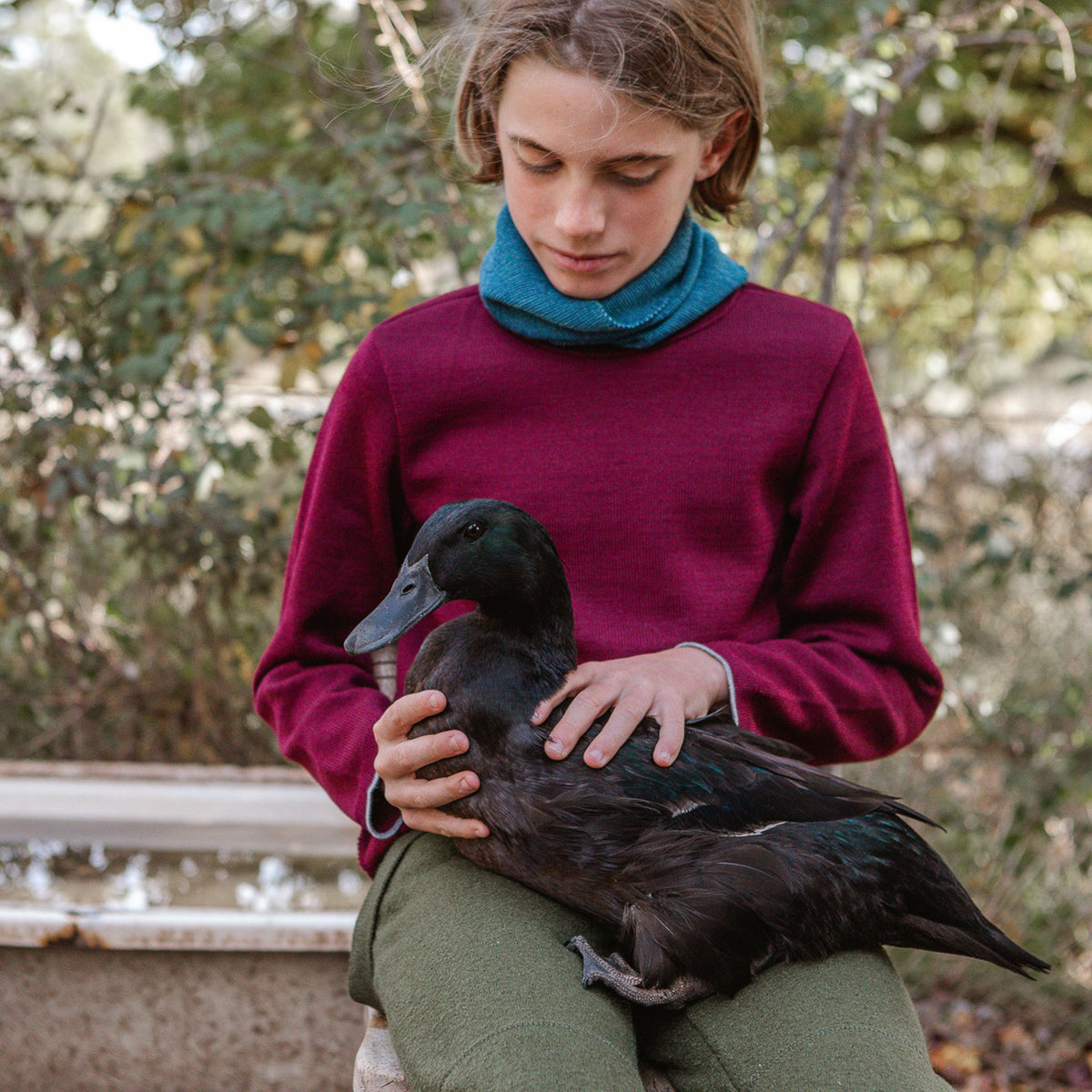 Classic Merino Kids Jumper (3-4y)- Curry *PRE-LOVED/YOU MEND IT!