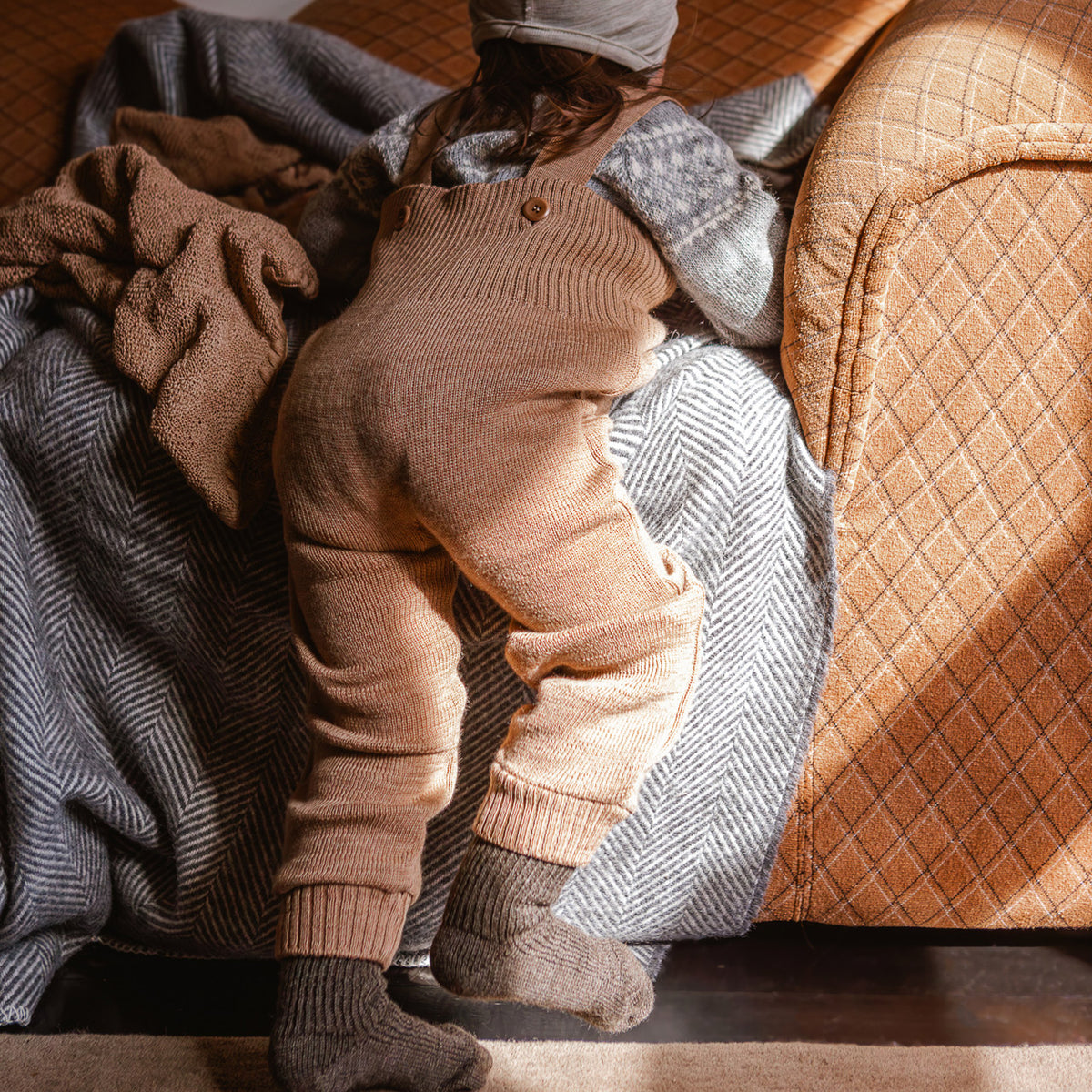 Knitted Dungarees - Organic Merino Wool (3m-4y)